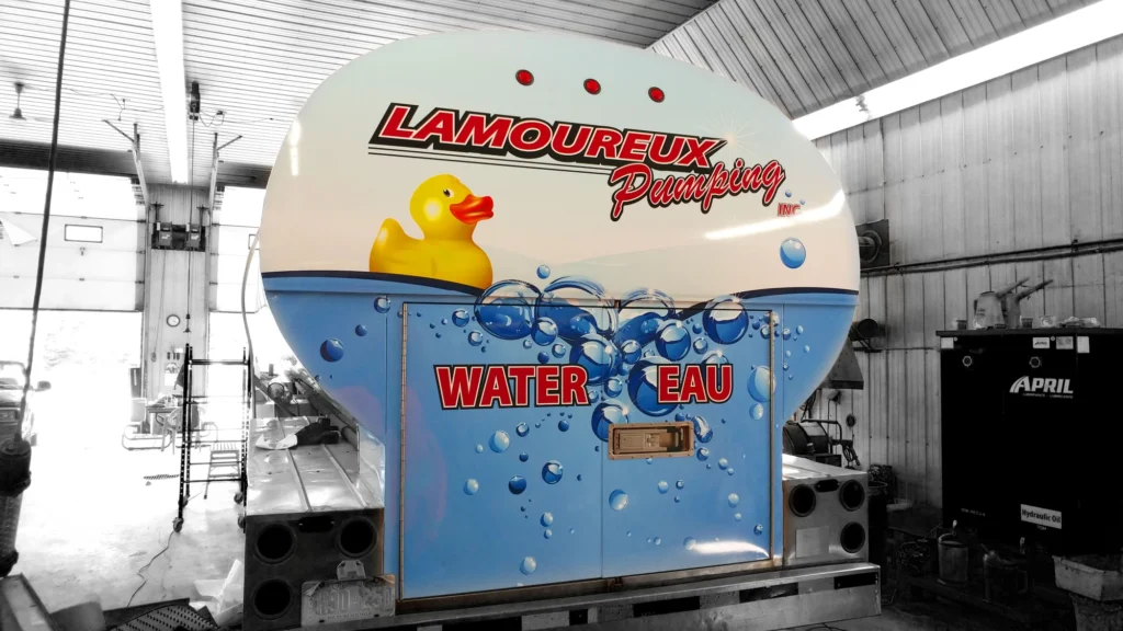 Lamoureux Pumping inc. : Water Truck Wrap