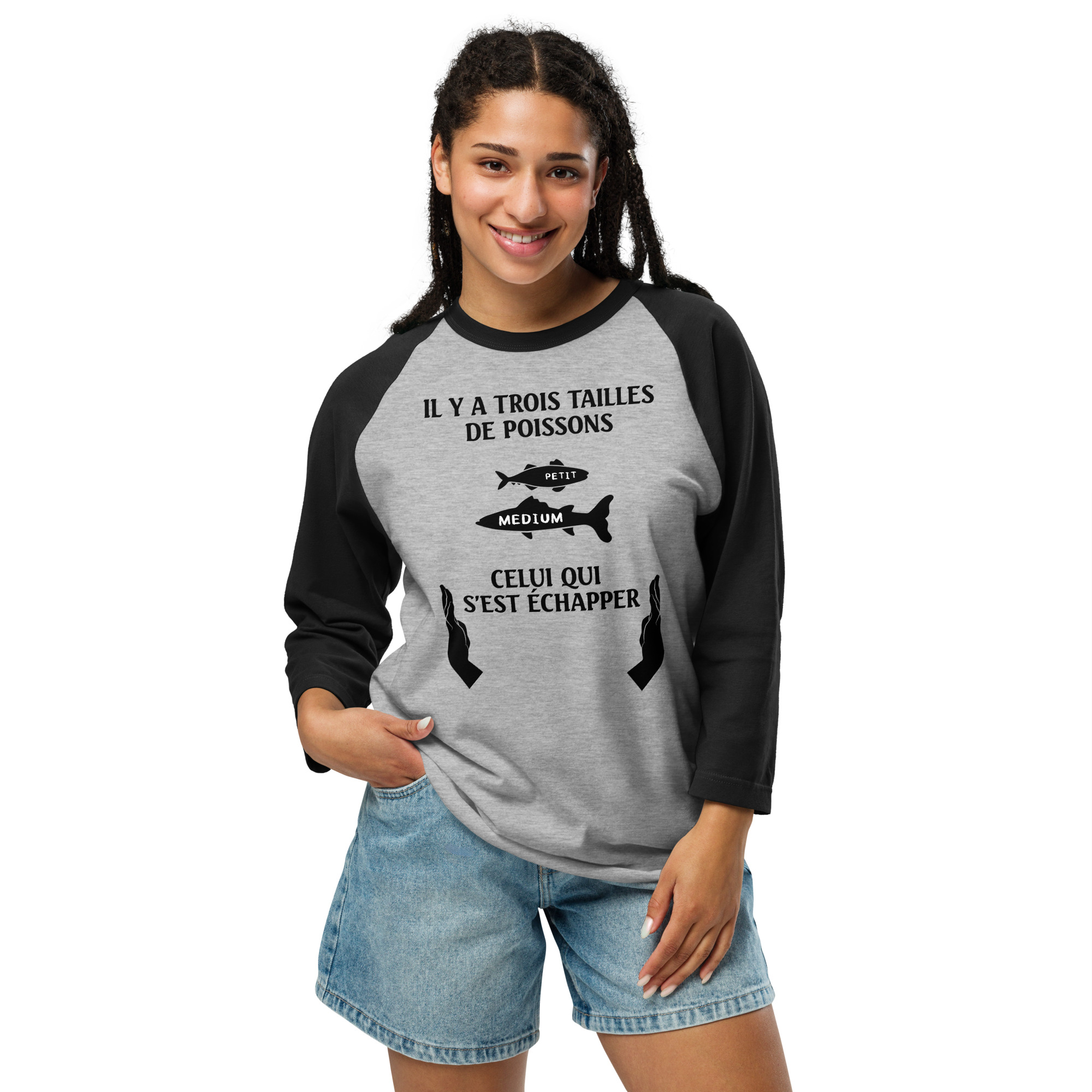 Unisex 34 sleeve raglan shirt heather grey black front 67ffc0159af45.jpg