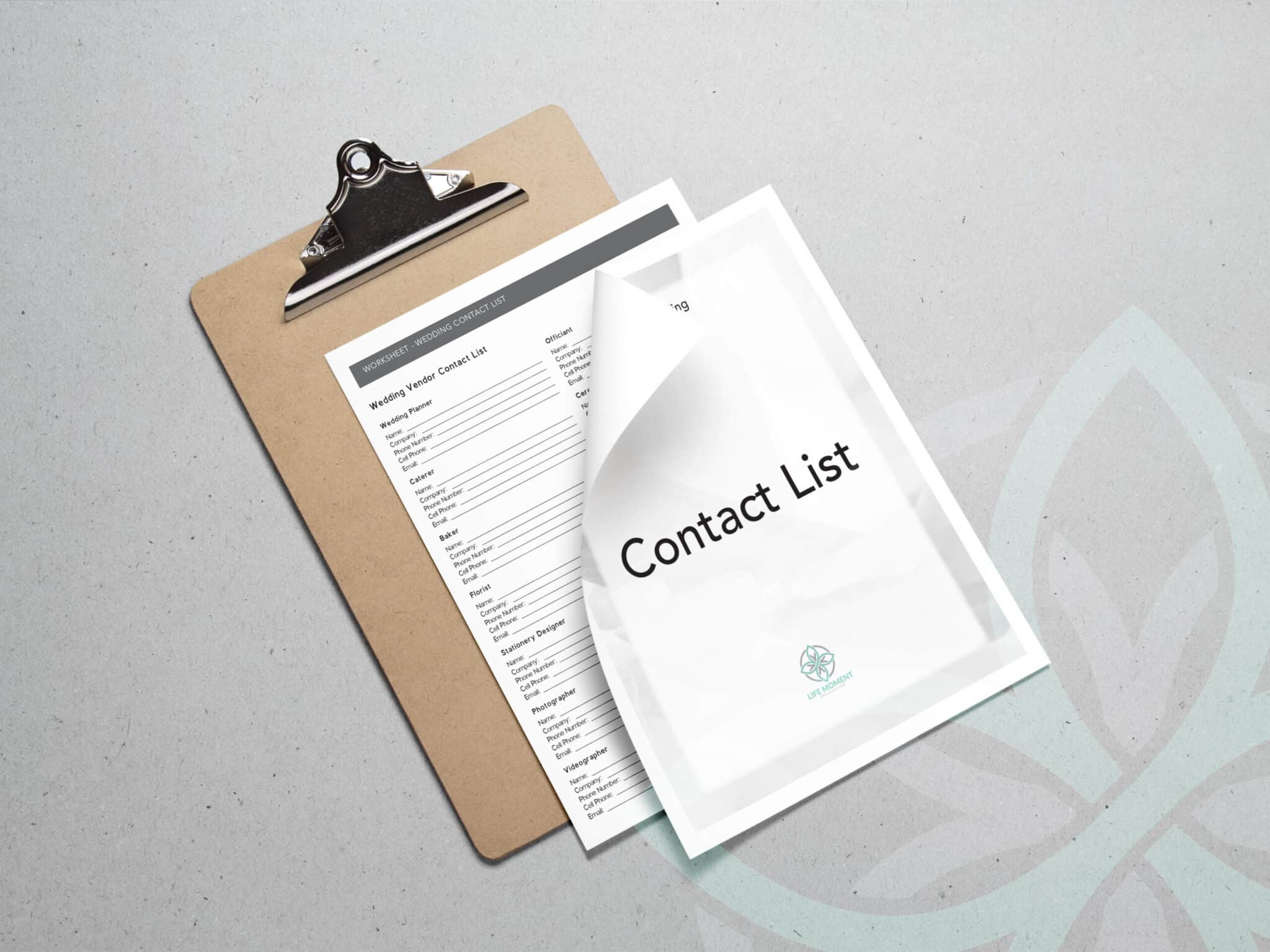 Mockup planyourwedding en contactlist
