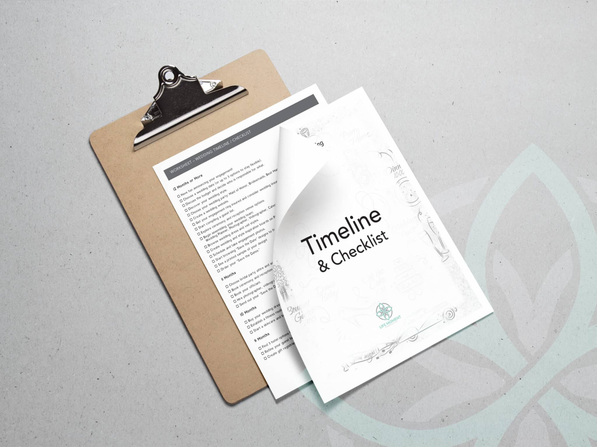 Mockup planyourwedding en timeline