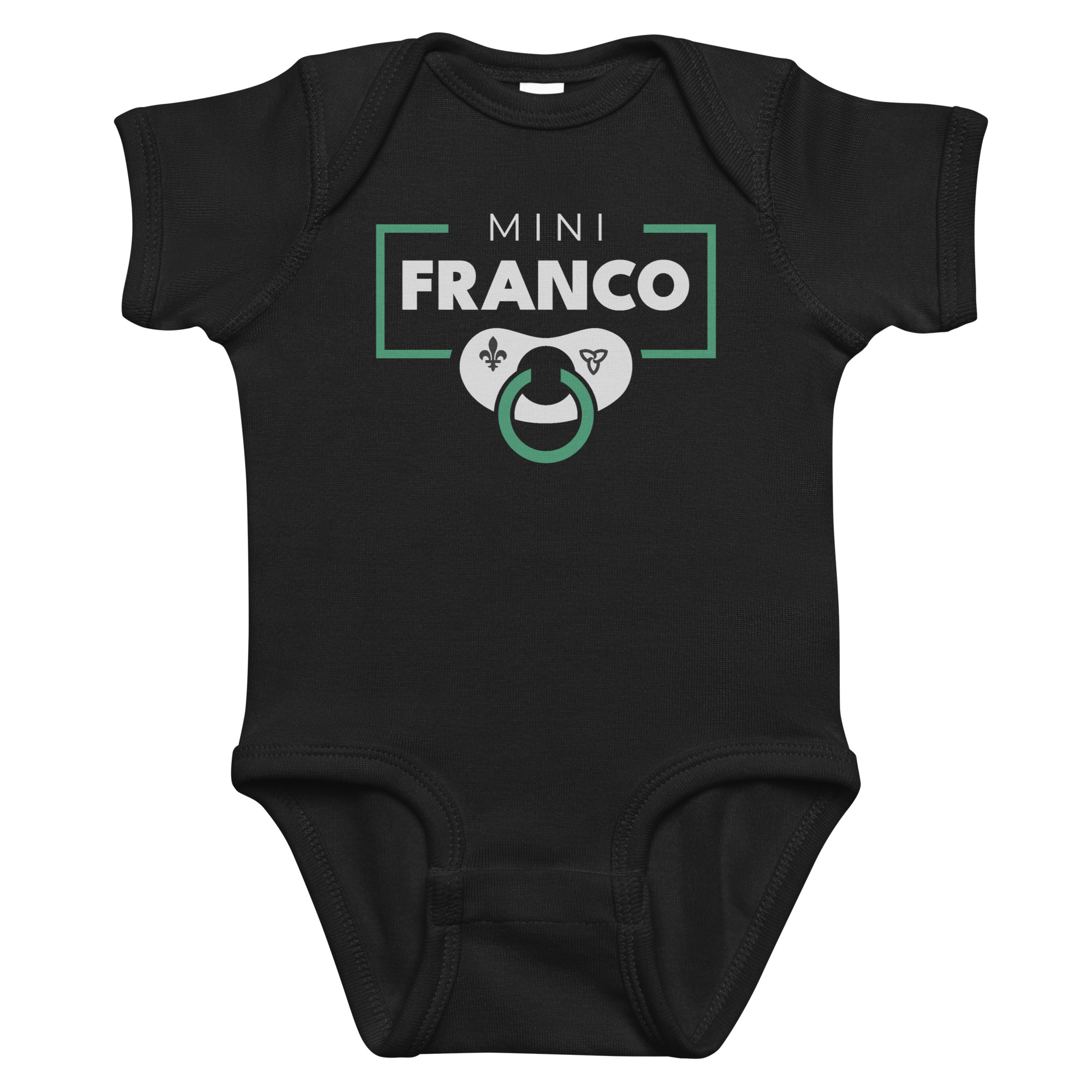 Baby short sleeve bodysuit black front 69b03c5b9948b.jpg