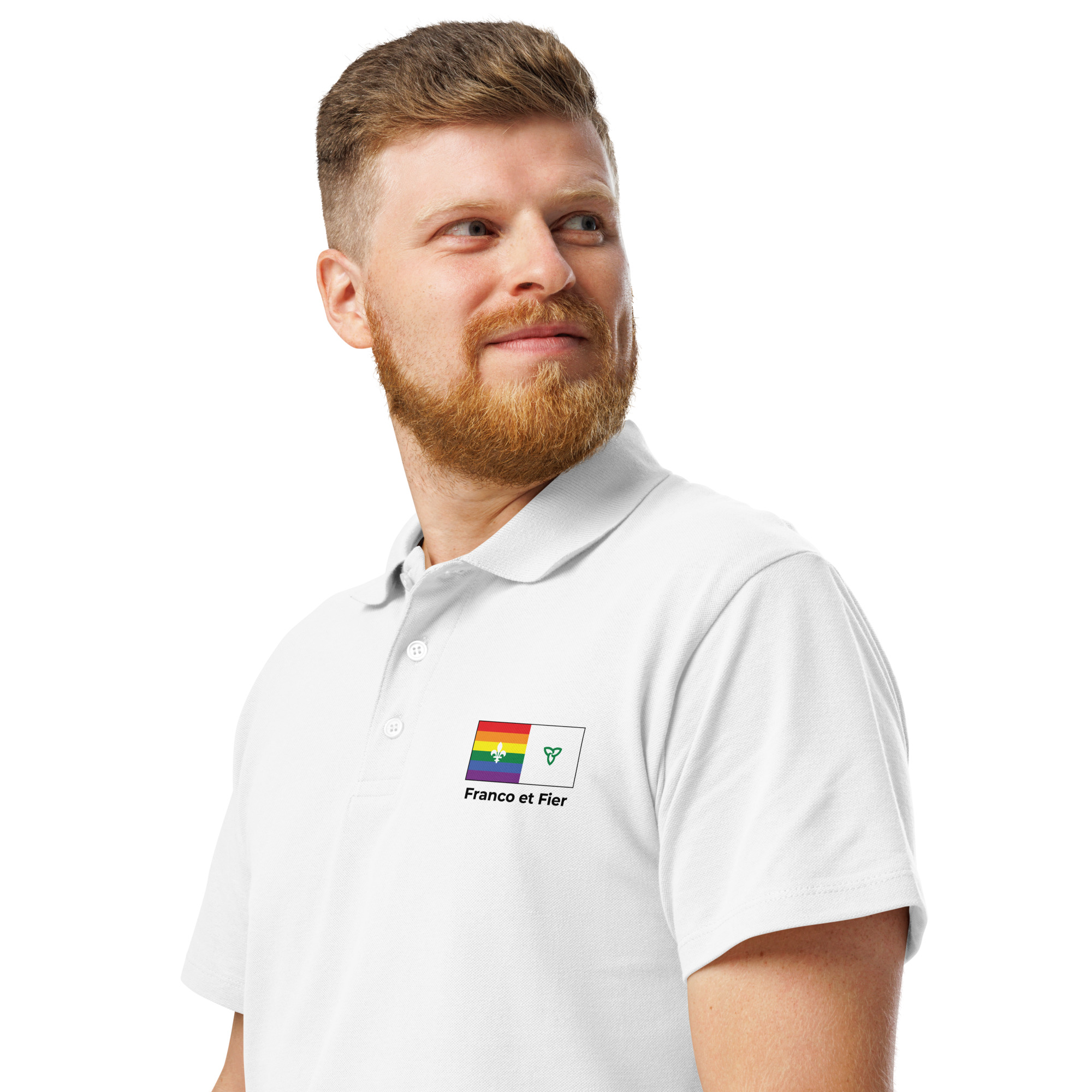 Unisex premium pique polo shirt white left front 69b05d9f75ae2.jpg