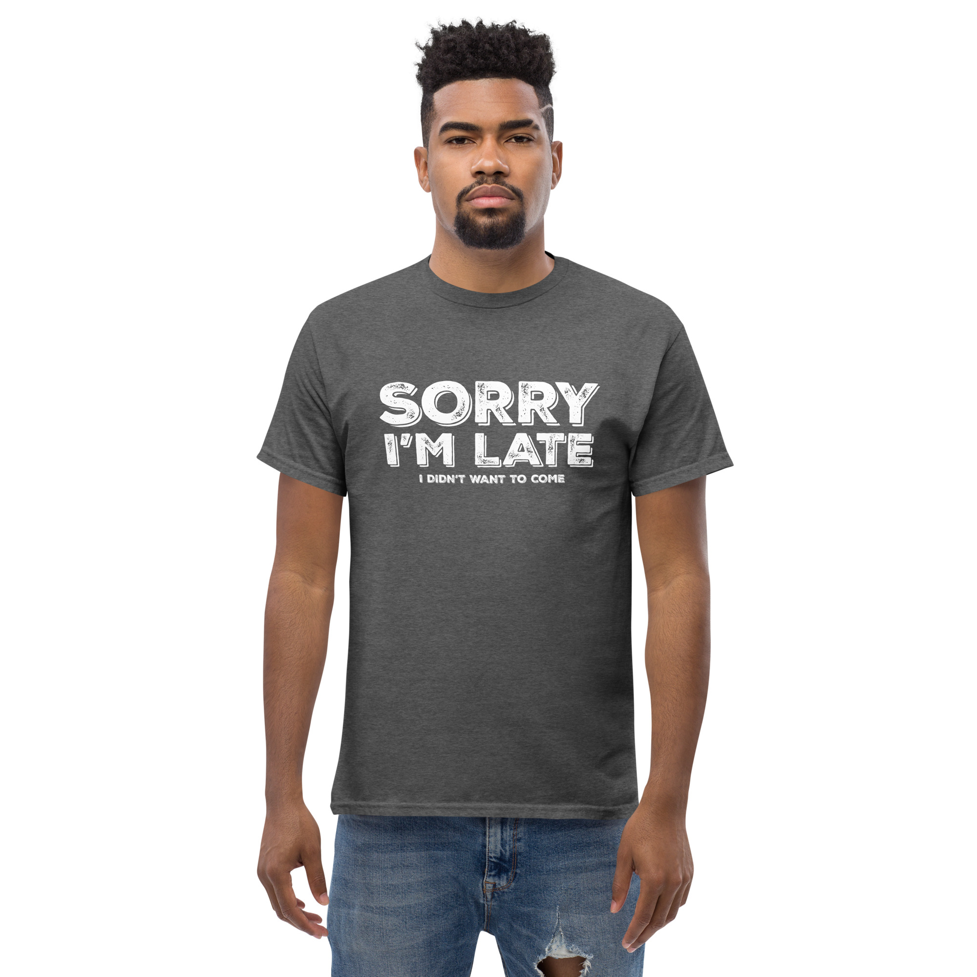 Unisex classic tee dark heather front 6a2c71b843298.jpg