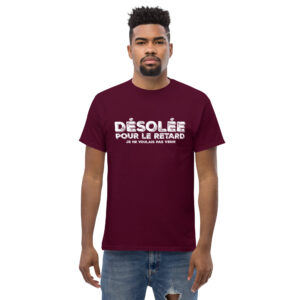 Unisex classic tee maroon front 6a2c6d32af7b7.jpg