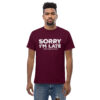 Unisex classic tee maroon front 6a2c71b8346e5.jpg