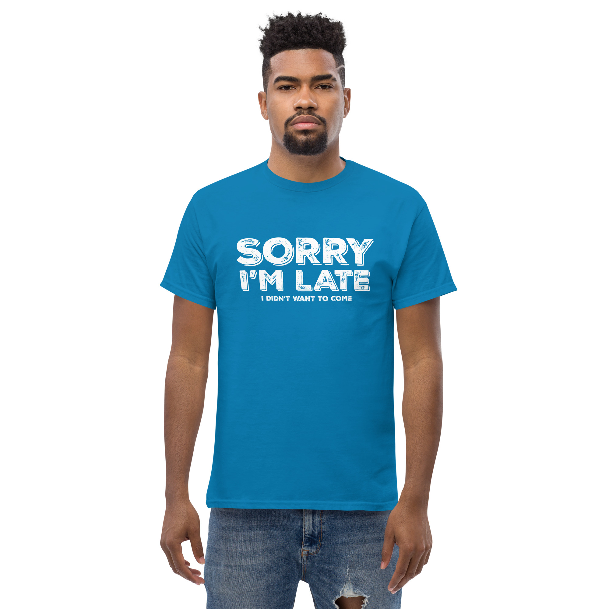 Unisex classic tee sapphire front 6a2c71b852c59.jpg