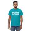 Unisex classic tee tropical blue front 6a2c71b870a95.jpg